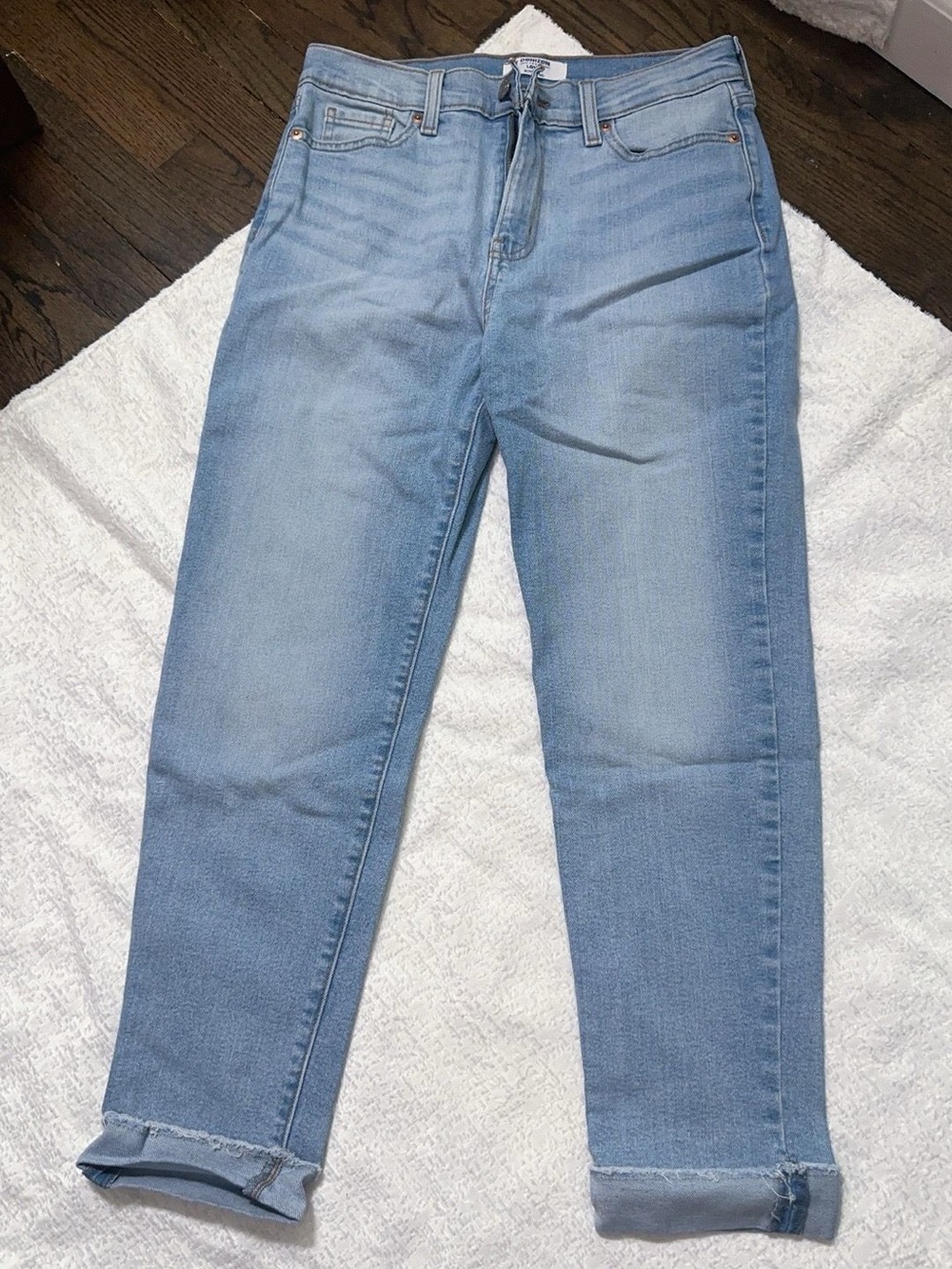 Light Blue Women's High-Rise Straight Jeans